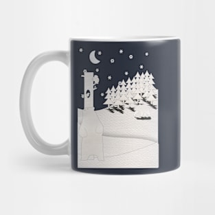 Bears in Snowy Forest Mug